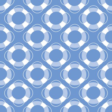 Yaşam bulvarı deniz şablonu tasarımı. Eğlenceli vektör deniz kenarı bulanıklık yardımı mavi ile tekrarlanıyor.