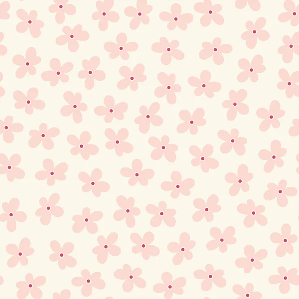 Квітковий візерунок фону. Векторне безшовне повторення дрібних рожевих квітів . — стоковий вектор