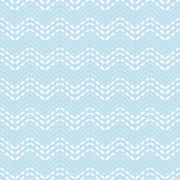 Chevron-Muster Hintergrund. Vektor-Stich-Effekt nahtlose Wiederholung Design in aqua und weiß. — Stockvektor