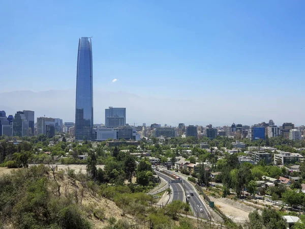 智利首都圣地亚哥的景色 在南美洲 — 图库照片