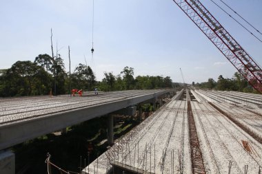 Sao Paulo, Brezilya için otoyol inşaat işçileri