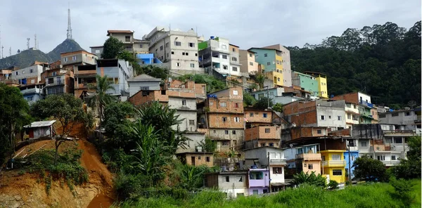 Bidonville Sur Quartier Sao Paulo Brésil — Photo