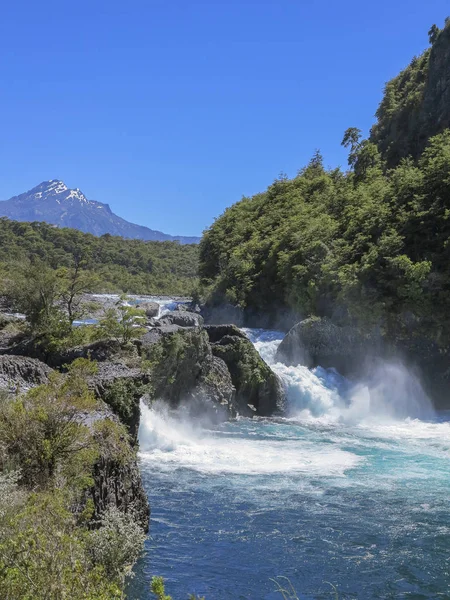 Veduta Del Fiume Sul Parco Nazionale Vicente Perez Rosales Cile — Foto Stock