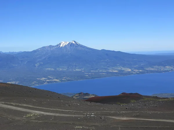 Pohled Jezero Vulkán Osorno Národní Park Vicente Perez Rosales Chile — Stock fotografie
