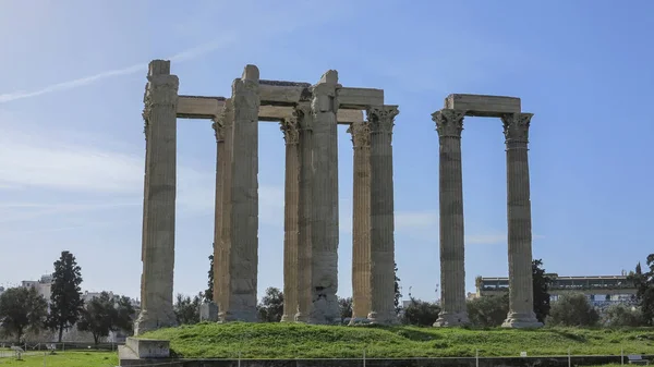 Vista Zeus Olimpico Atene Grecia — Foto Stock