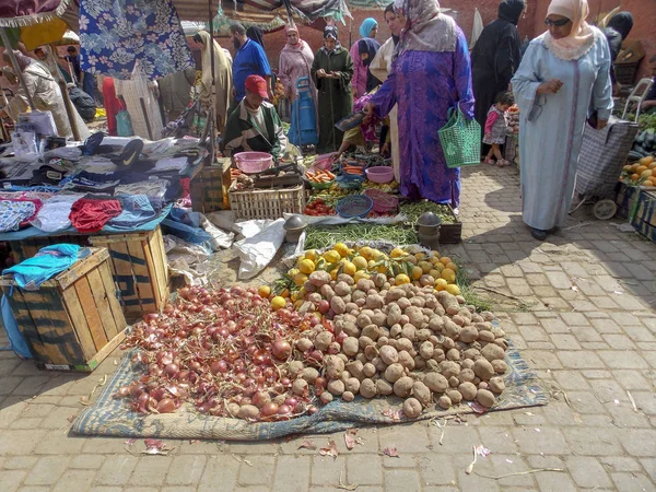 Marrakech Marruecos Octubre 2012 Mercado Abierto Barrio Medina Marrakech Ciudad — Foto de Stock