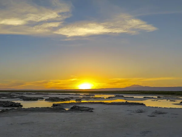 Barevný Západ Slunce Poušti Atacama Chile — Stock fotografie