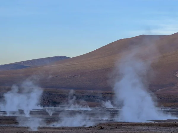 Geyser Del Tattio Une Chaîne Geyser Liée Célèbre Vulcain Tattio — Photo