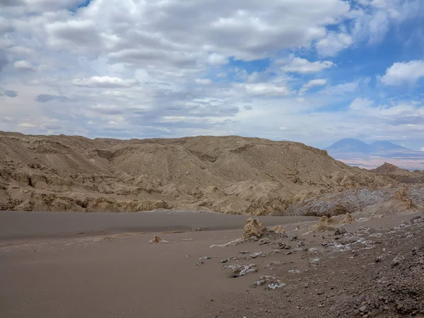 Valle Luna Moon Valley Skalista Formacja Pustyni Atacama Chile — Zdjęcie stockowe