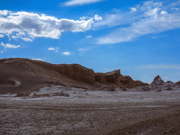 Valle Luna Moon Valley Skalista Formacja Pustyni Atacama Chile — Zdjęcie stockowe