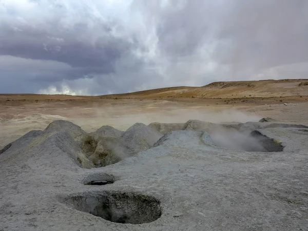 Geyser Del Tattio Chain Geyser Connected Famous Tattio Vulcan Occurs — Stock Photo, Image