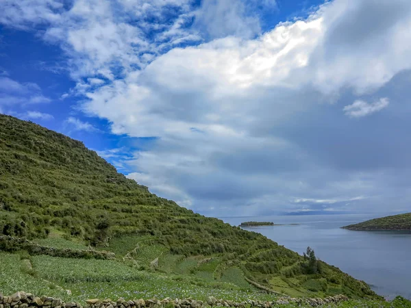 Pohled Jezero Titicaca Bolívie Peru — Stock fotografie