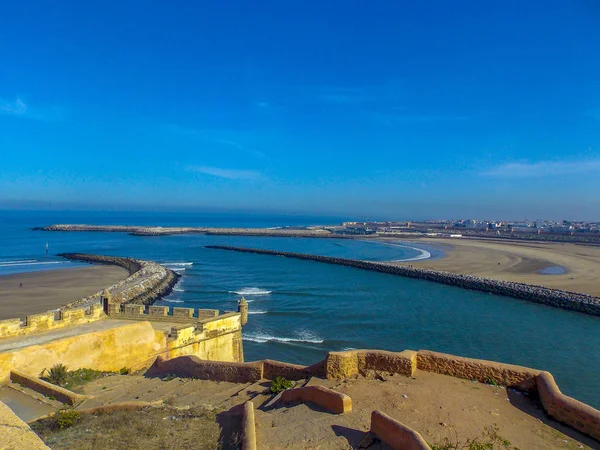 Fortress Front Ocean Moroccan Coast Essaouira — Stock Photo, Image