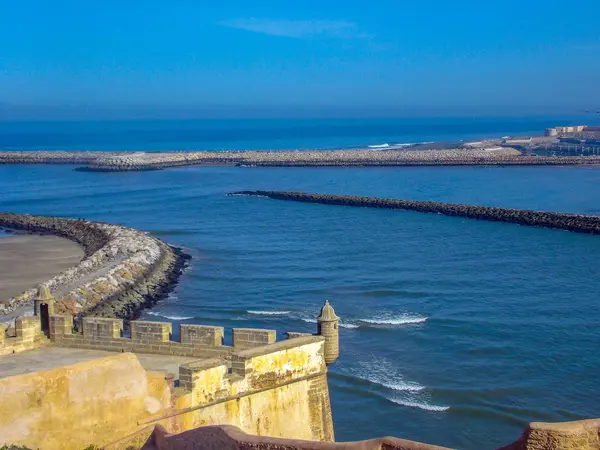 Fortress Front Ocean Moroccan Coast Essaouira — Stock Photo, Image