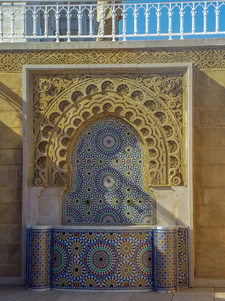 Beautiful Fountain Ornamental Decoration Typical Moroccan Architecture — Stock Photo, Image