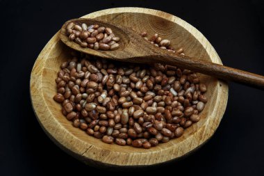 Carioca fasulye bir kase içine. Tarım, tohum.