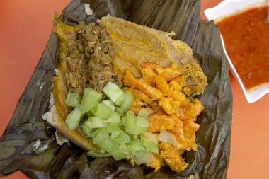Abara, Banana Leaf üzerinde Brezilyalı gıda.
