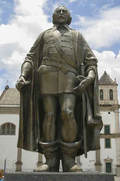 Statua di Thome de Souza, fondatore della città di Salvador — Foto Stock