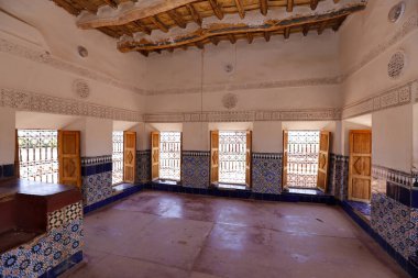 interior of Kasbah Taourirt on Morocco