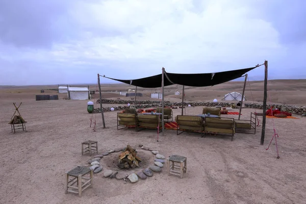 Campo nel deserto di Agafay, Morroco — Foto Stock