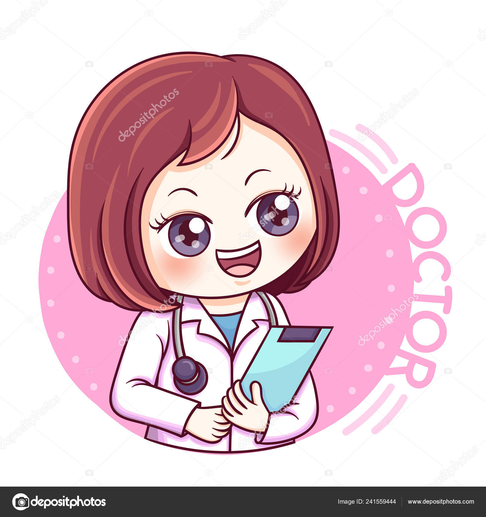 Illustration Cartoon Character Female Doctor Stock Vector Image by  ©amintamin #241559444