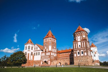 Mirskiy Kalesi. MIR 'deki Ortaçağ Mirskiy kalesi. Grodno bölgesi. Belarus 'taki tarihi şato.