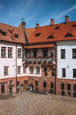 Mirskiy Kalesi. MIR 'deki Ortaçağ Mirskiy kalesi. Grodno bölgesi. Belarus 'taki tarihi şato.