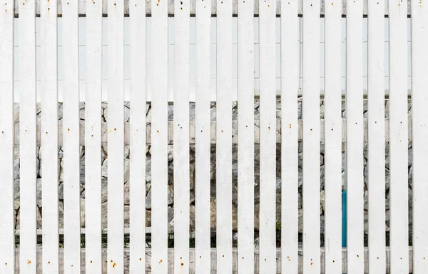 White Wood Fence Texture Background — Stock Photo, Image