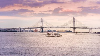 Yokohama defne köprü ve Yokohama liman görünüm