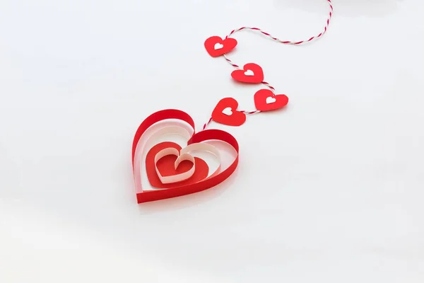 Valentine Paper Hearts Valentine Day Day Valentine — Stock Photo, Image