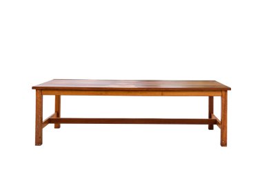 Kırpma yolu ile beyaz arka plan üzerinde izole ahşap Bank