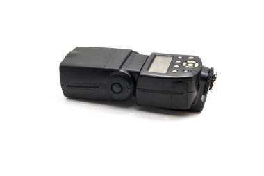 Beyaz arka plan üzerinde izole kamera Flash hız