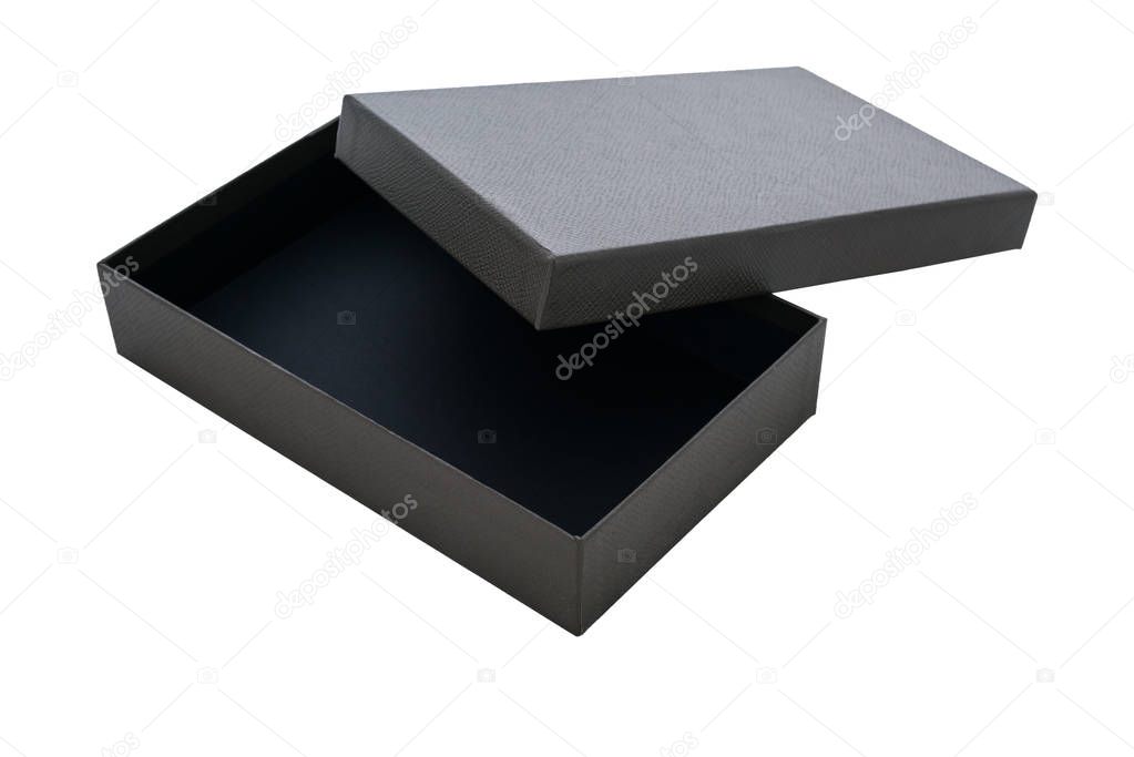Open Leather Box isolated on a White background