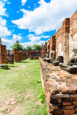 Ayutthaya Tapınağı kalıntıları, Wat Maha ki Ayutthaya, Tayland bir dünya mirası alanı olarak. Ayutthaya Tarih Parkı