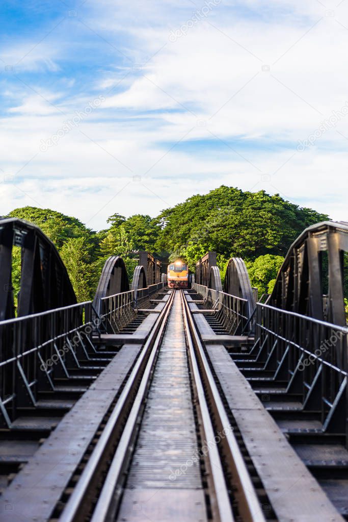 Bridge on the river kwai, Kanchanaburi province,Thailand. Line Railway World War 2, Death Railway