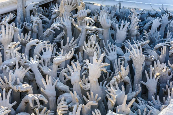 WAT Rong Khun, Chiangrai, Tayland. Bazı detayları Dekoratif Sanatlar, Budizm