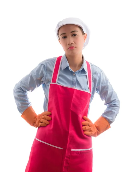 Retrato de mujer curiosa criada asiática decepcionado, pensando . — Foto de Stock