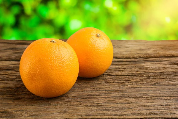 Still Life Fresh Orange Fruit on Vintage grunge Wooden Table — Stock Photo, Image