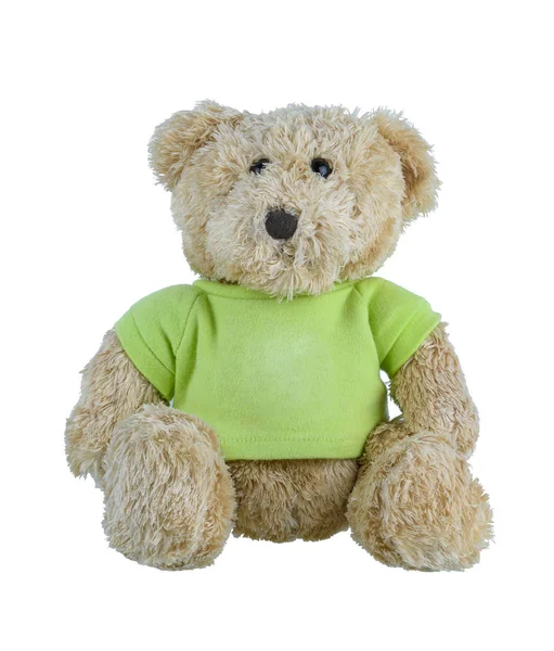 Niedlichen braunen Teddybär isoliert auf weißem Hintergrund — Stockfoto