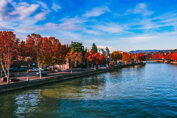 Magnifique Vue Sur Ville Par Une Journée Ensoleillée Automne 2018 — Photo