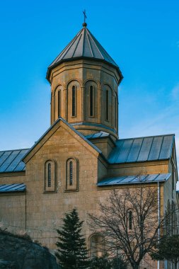 Temple in the autumn clear day