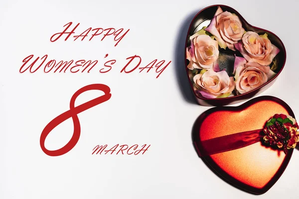 International Women's Day, Heart shape. March 8