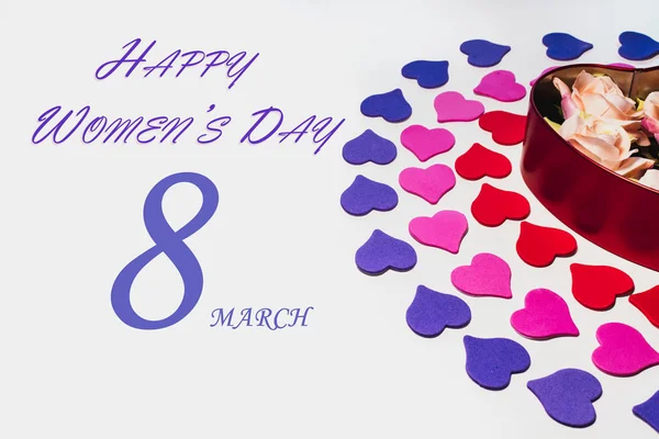 Journée Internationale Femme Forme Coeur Mars — Photo