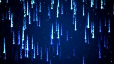 Renkli parçacık ışık yollar animasyon - sorunsuz döngü mavi