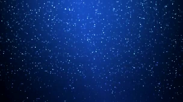 Colorful Falling Sparkling Particles Animation Seamless Loop Blue — Stock Video