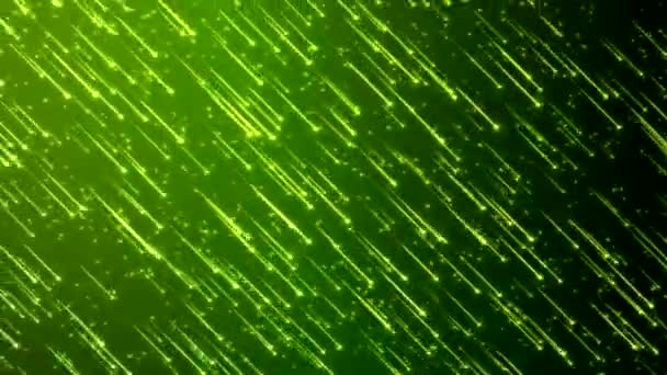 五颜六色的闪亮射击明星动画 无缝循环绿色 — 图库视频影像