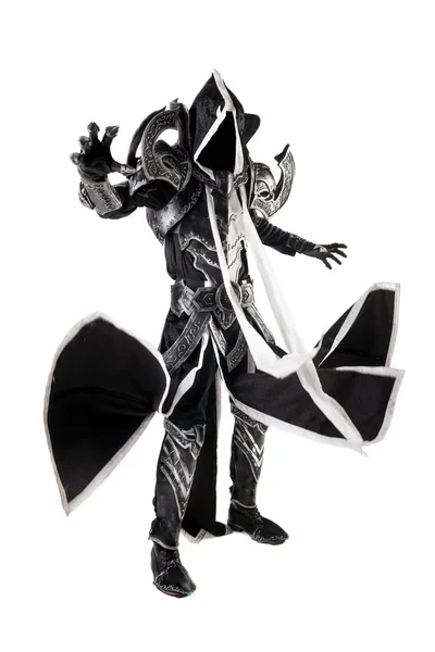 Man Een Kostuum Van Fantasie Van Een Donkere Demon Cosplay — Stockfoto