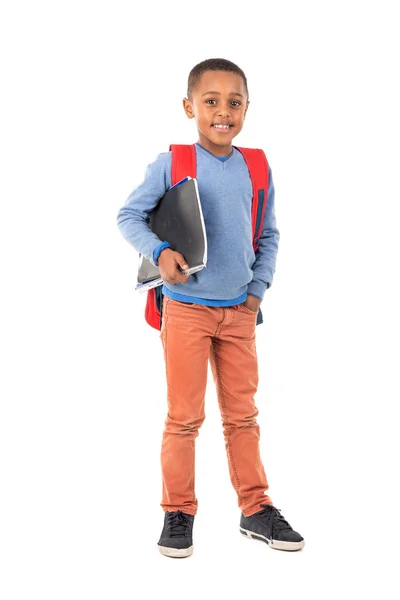 Junge Posiert Bereit Zur Rückkehr Die Schule — Stockfoto