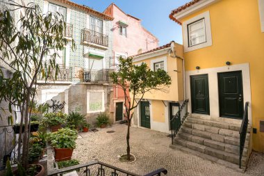 Güzel ve benzersiz Alfama bölgesinin Lizbon, Portekiz