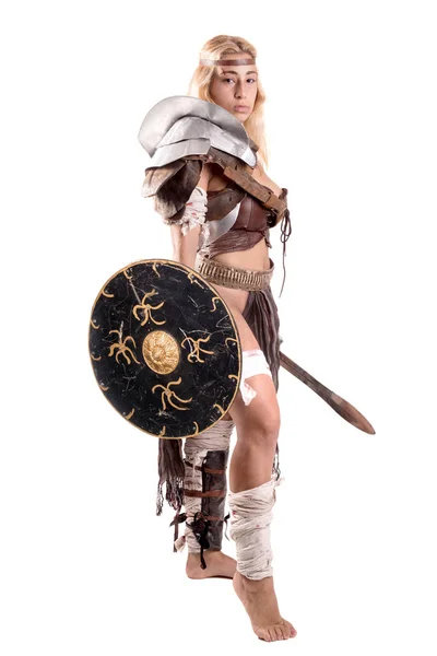 Kvinna gladiator/Ancient warrior — Stockfoto